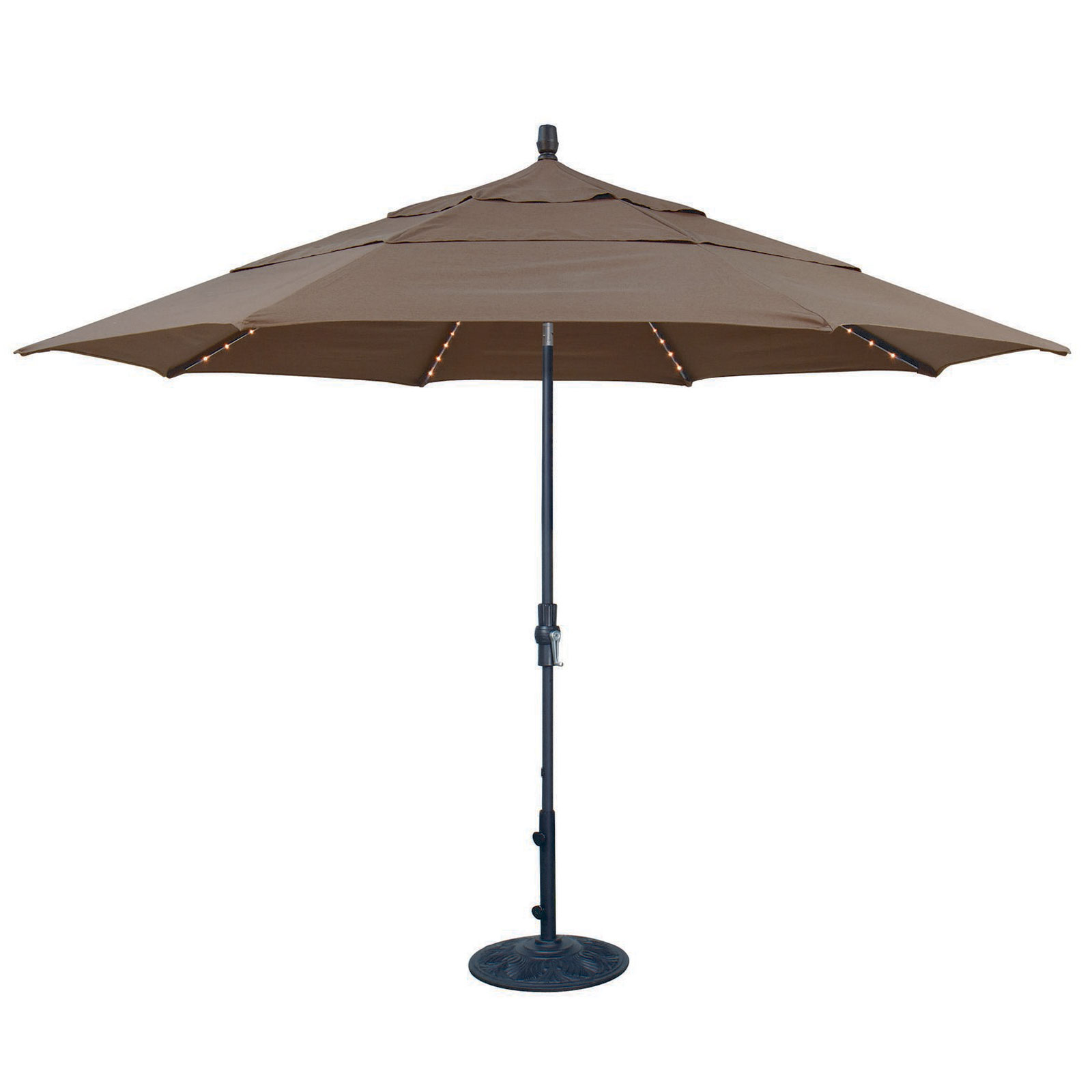 Milgreen Patio Furniture 11 Led Starlight Collar Tilt Octagon 11 Led Starlight Collar Tilt Octagon Market Umbrella