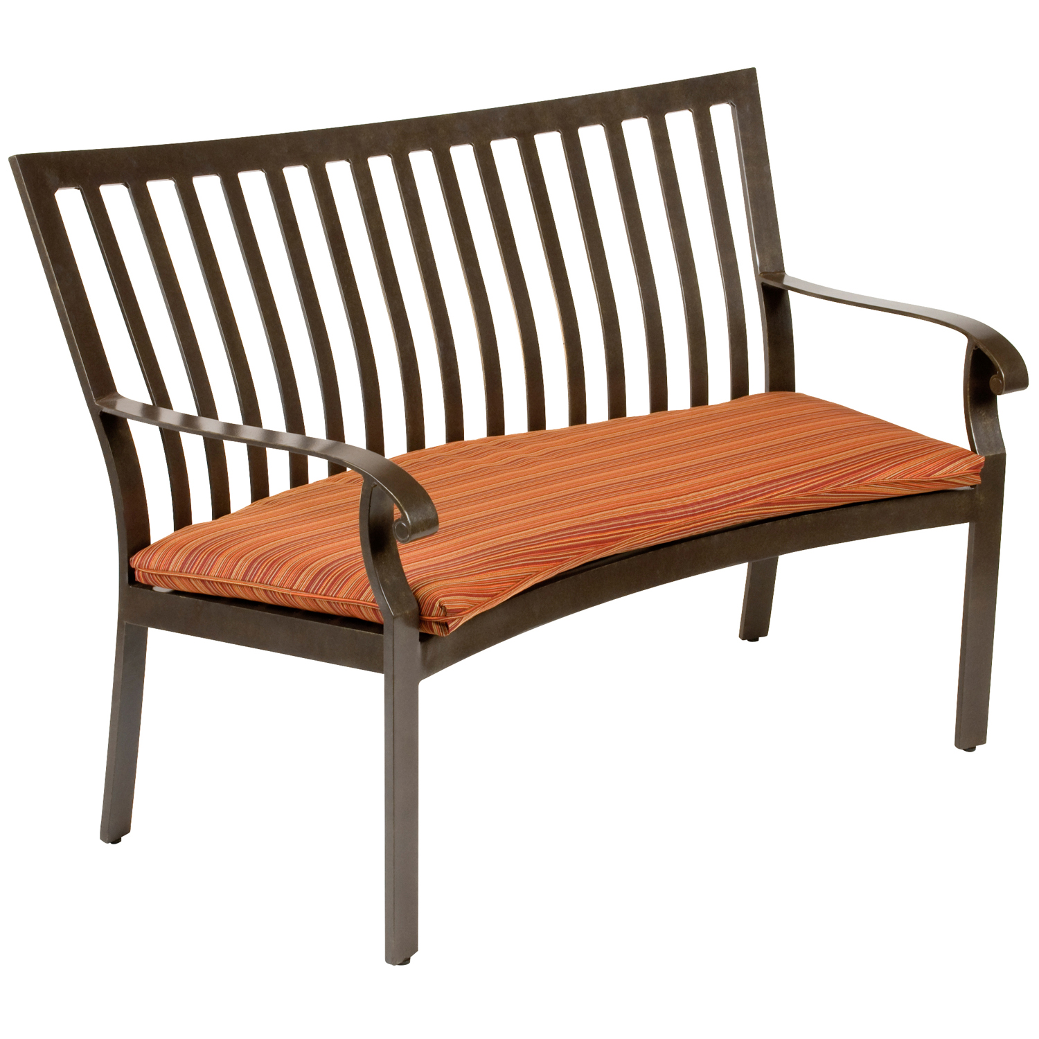 Milgreen Patio Furniture Ipe Jade Curved Bench 6142 Milgreen