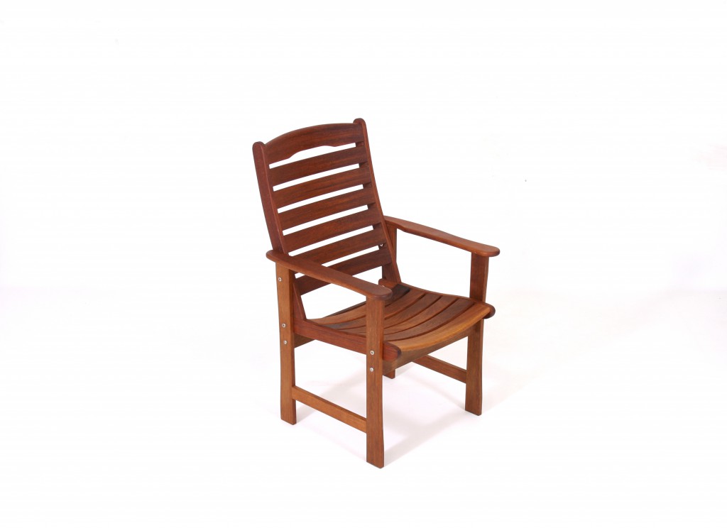 Milgreen Patio Furniture Montego Double Swirl Kwila Wood Dining Set